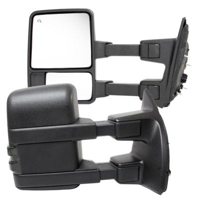 Ford F350 Super Duty 1999-2002 Towing Mirrors Power Heated Smoked LED Signal Lights
