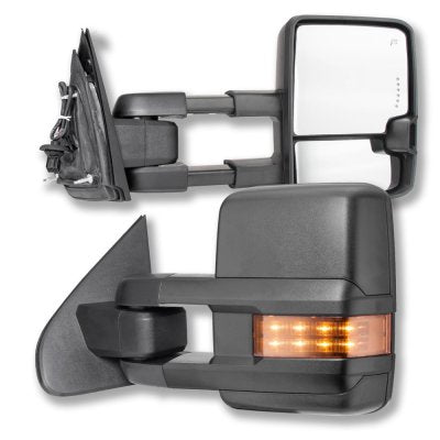 Chevy Silverado 3500HD 2015-2019 Towing Mirrors LED Lights Power Heated