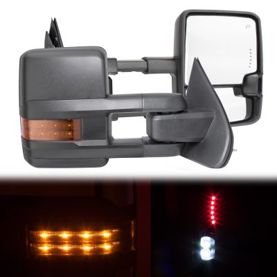 Chevy Silverado 3500HD 2015-2019 Towing Mirrors LED Lights Power Heated