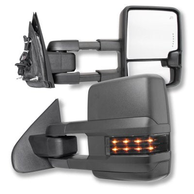 GMC Sierra 2014-2018 Towing Mirrors Smoked LED Lights Power Heated