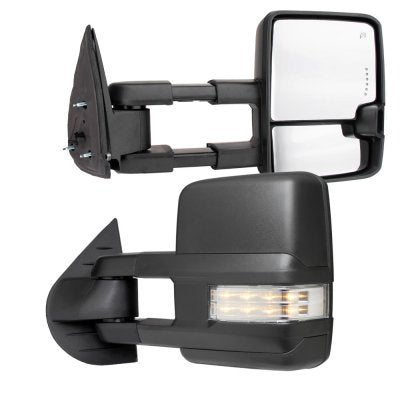 GMC Sierra 2007-2013 Towing Mirrors Clear LED Lights Power Heated