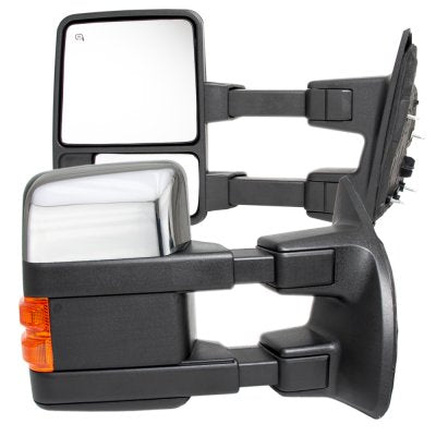 Ford F250 Super Duty 1999-2002 Chrome Towing Mirrors Power Heated LED Signal Lights
