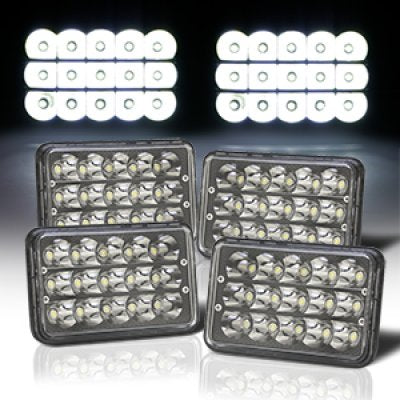 Buick Regal 1981-1987 Black Full LED Seal Beam Headlight Conversion Low and High Beams
