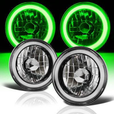 Nissan 260Z 1974-1978 Black Green Halo Tube Sealed Beam Headlight Conversion