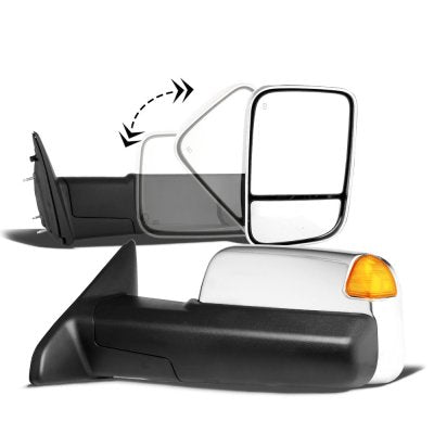 Dodge Ram 1500 2009-2018 Chrome Power Heated Towing Mirrors Signal Lights Temp Sensor