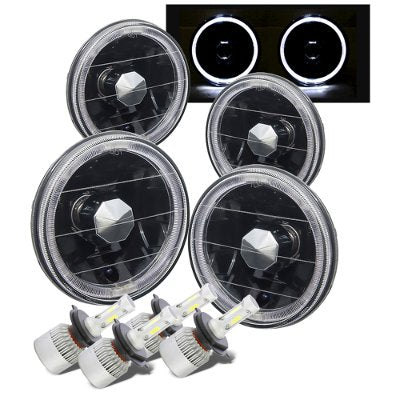 1969 Ford Mustang Black Halo LED Headlights Conversion Kit