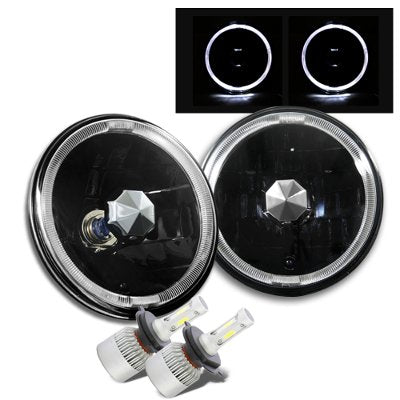 Chevy Suburban 1967-1973 Black Halo LED Headlights Conversion Kit