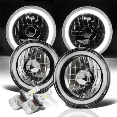 Chevy Monte Carlo 1970-1975 Halo Tube Black Chrome LED Headlights Kit