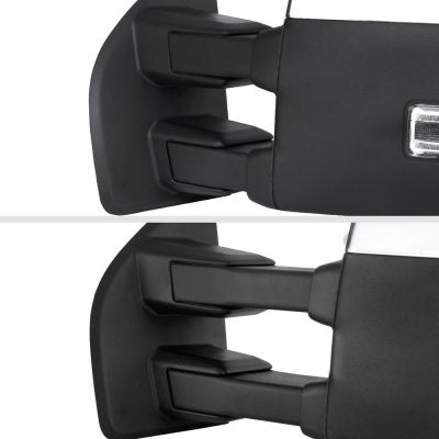 Ford F450 Super Duty 2017-2022 Chrome Power Heated Towing Mirrors Smoked LED Signal