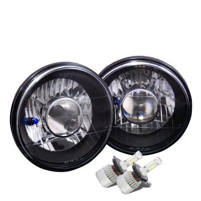 Chevy Blazer 1969-1979 Black Chrome LED Projector Headlights Kit