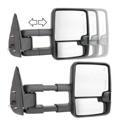 Toyota Sequoia 2008-2020 Smoked LED Signal Towing Mirrors Power Heated