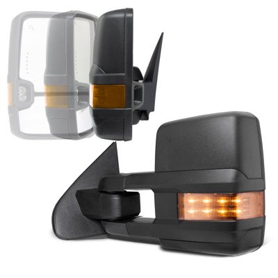 GMC Sierra 2014-2018 Power Folding Towing Mirrors LED Lights Heated