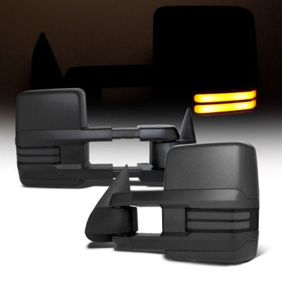 GMC Sierra 1999-2002 Towing Mirrors Smoked LED DRL Power Heated