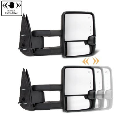 Chevy Silverado 1999-2002 Towing Mirrors Clear LED DRL Power Heated