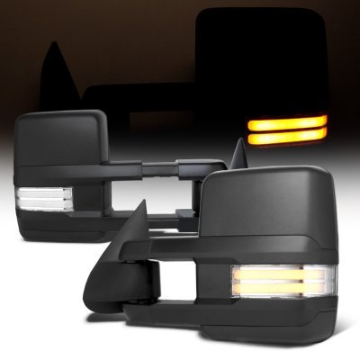 GMC Sierra 1999-2002 Towing Mirrors Clear LED DRL Power Heated