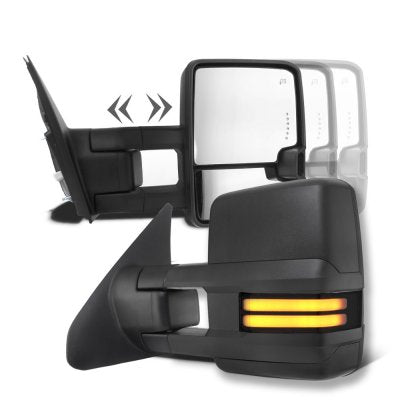 Toyota Sequoia 2008-2020 Smoked Tube LED Lights Towing Mirrors Power Heated