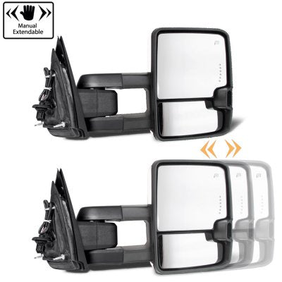 Chevy Tahoe 2007-2014 Chrome Towing Mirrors Smoked LED DRL Power Heated