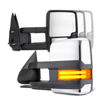 GMC Yukon 2003-2006 Chrome Towing Mirrors LED DRL Power Heated