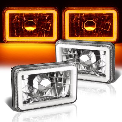 Chrysler Fifth Avenue 1984-1990 Amber Halo Tube Sealed Beam Headlight Conversion