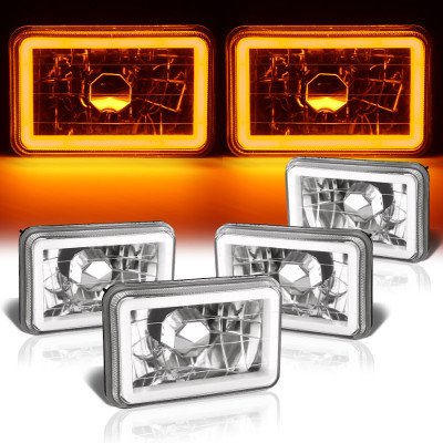 Buick LeSabre 1976-1986 Amber Halo Tube Sealed Beam Headlight Conversion Low and High Beams