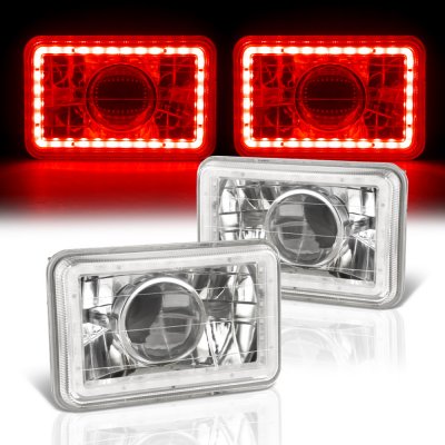 Nissan 720 1980-1982 Red LED Halo Sealed Beam Projector Headlight Conversion