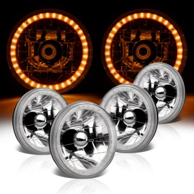 Buick Riviera 1963-1974 Amber LED Halo Sealed Beam Headlight Conversion