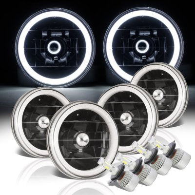 Dodge Coronet 1965-1974 Halo Tube Black LED Headlights Conversion Kit