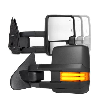 Chevy Silverado 2014-2018 Towing Mirrors LED DRL Power Heated