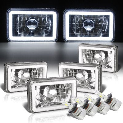 Dodge Charger 1984-1986 Halo Tube LED Headlights Conversion Kit Low and High Beams