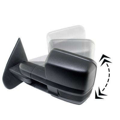 GMC Sierra 2014-2018 Power Folding Towing Mirrors Smoked LED DRL Lights