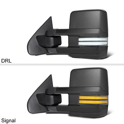 Toyota Tundra 2014-2021 Tow Mirrors Blind Spot Switchback LED DRL Sequential Signal