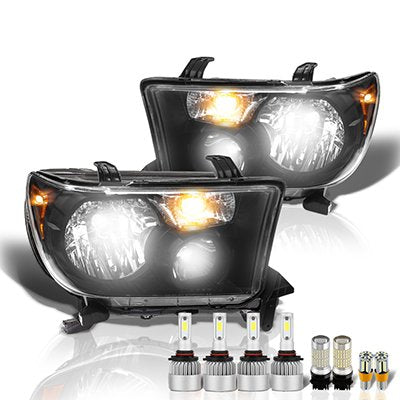 Toyota Tundra 2007-2013 Black LED Headlight Bulbs Set Complete Kit