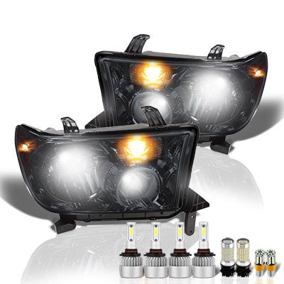 Toyota Sequoia 2008-2017 Smoked LED Headlight Bulbs Set Complete Kit