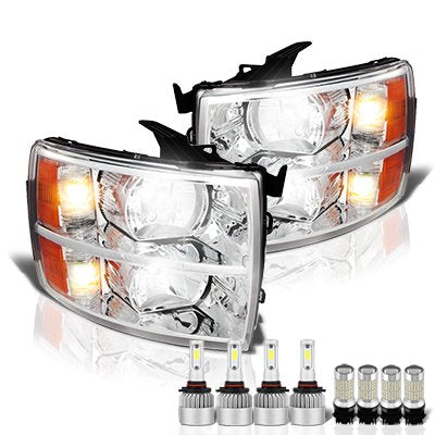Chevy Silverado 3500HD 2007-2014 Headlights LED Bulbs Complete Kit