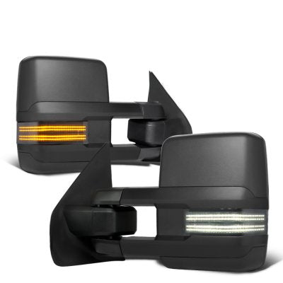 Ford F350 Super Duty 2008-2016 Tow Mirrors Smoked Switchback LED DRL Sequential Signal