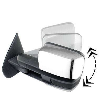 GMC Sierra 2014-2018 Chrome Power Folding Towing Mirrors Smoked LED Lights Heated