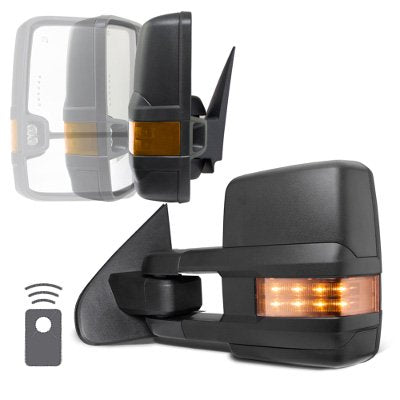 GMC Sierra 3500HD 2015-2019 Power Folding Tow Mirrors Conversion LED Lights