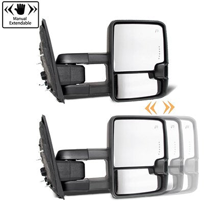 Ford Excursion 2000-2005 Tow Mirrors Smoked LED DRL Power Heated