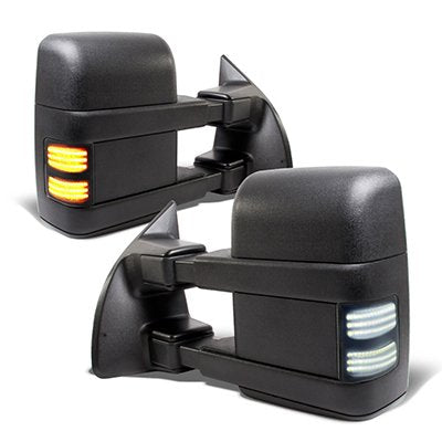 Ford F350 Super Duty 2003-2007 Tow Mirrors Smoked Switchback LED Sequential Signal