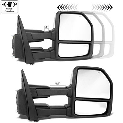 Ford F150 2009-2014 New Chrome Towing Mirrors Power Heated LED Signal Puddle Lights