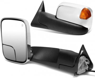 Dodge Ram 1998-2001 Chrome Power Heated Towing Mirrors AmberSignal Lights