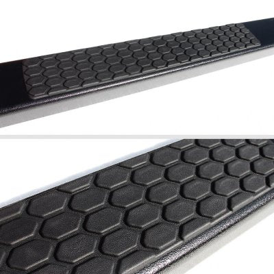 Dodge Ram 1500 Quad Cab 2002-2008 Running Boards Hex Steps Black 5 Inch
