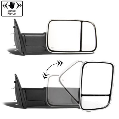 Dodge Ram 1500 1998-2001 New Chrome Towing Mirrors Power Heated Clear Signal Lights