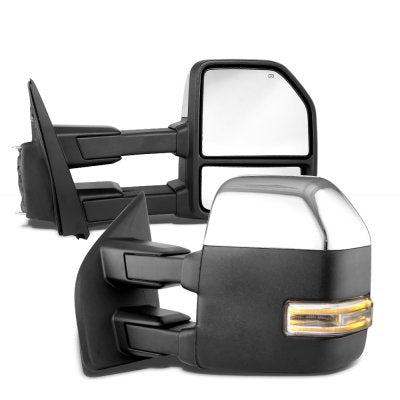 Ford F350 Super Duty 2008-2016 New Towing Mirrors Chrome LED Power Heated