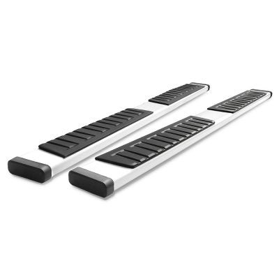 White Running Boards Chevy Silverado Crew 2014-2018 6 Inches