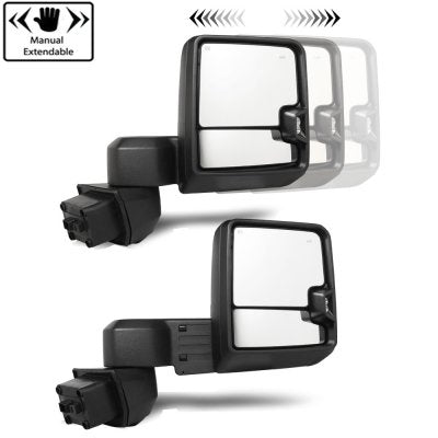 Chevy Silverado 3500HD 2020-2025 Chrome Towing Mirrors Smoked LED Lights Power Heated Glass