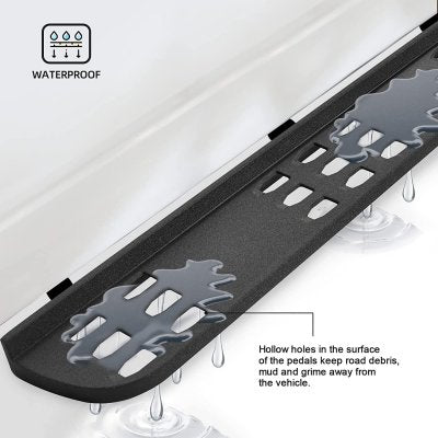 Dodge Ram 1500 Crew Cab 2019-2026 Black Nerf Bars 7 Inches