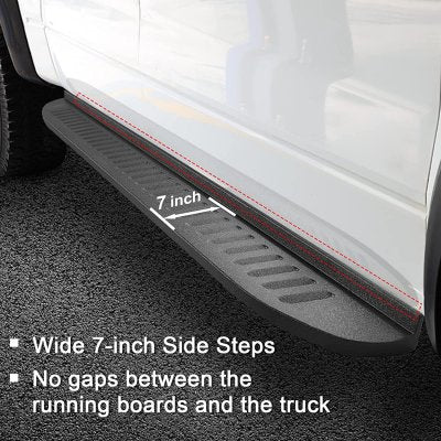 Dodge Ram 1500 Crew Cab 2009-2018 Black Running Boards 7 Inches