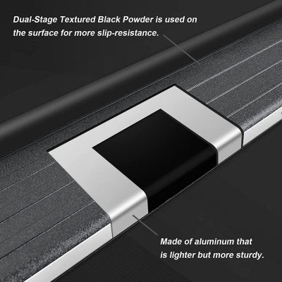 Buick Enclave 2008-2009 Black Aluminum Running Boards 5.5 Inch