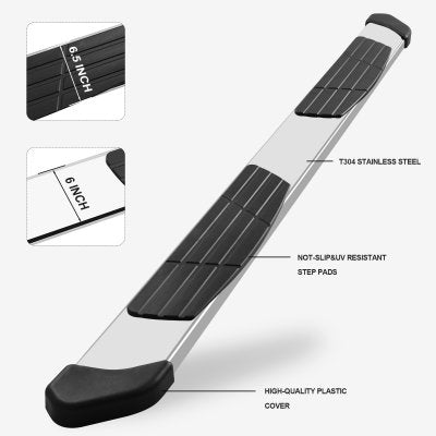 Dodge Ram 2500 Crew Cab 2010-2018 Stainless Steel Running Boards 6 inch